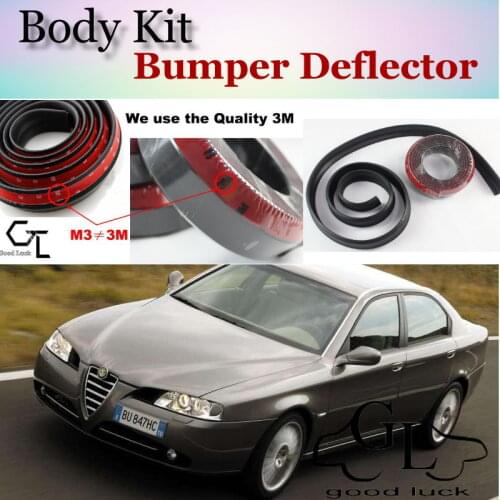 Bumper Lip Deflector Lips For Alfa Romeo 166 AR Front Spoiler Skirt For TOPGEAR Fans Car Tuning / Body Kit / Strip