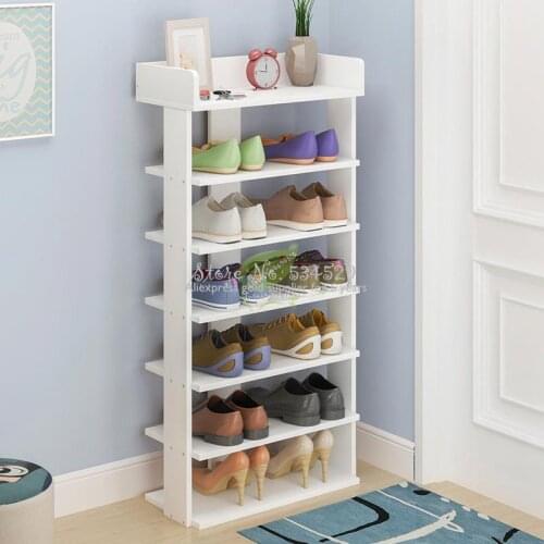 Wood Shoe Rack Easy Assemble Storage Shelf Shoe Cabinet Fashion Shoe Rack Stand Shoe Organizers Assembled Living Room Furniture