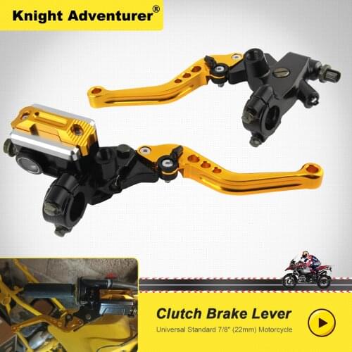 For Dirt Pit Bike Scooter ATV 7/8'' 22mm Motorcycle Handlebar Lever Master Cylinder Hydraulic Brake Pump Clutch Reservoir