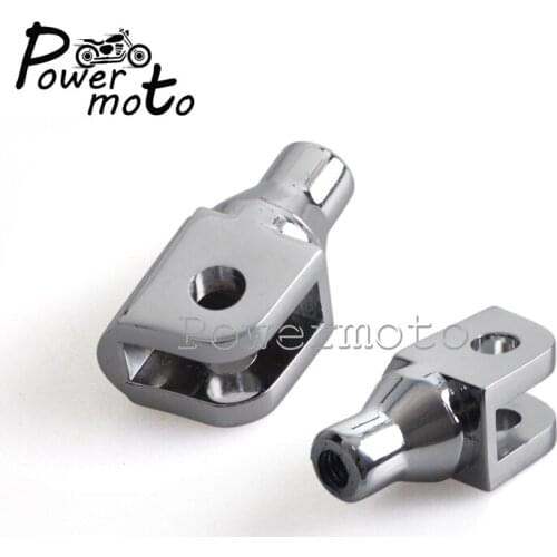 Chrome Motorcycle Aluminum Footpeg Adjusters Footrest Adapter For Honda GL1800 Suzuki Boulevard M50 M90 M109R Volusia 800