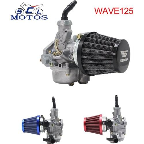 Sclmotos- for Honda WAVE 125 WAVE125 W125 Karboretor Karb Keihin Motorcycle Scooter Carburetor Carb with 42mm Air Filter