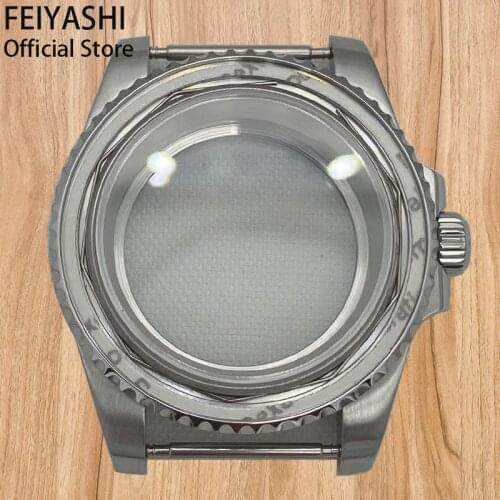 40mm 316L Stainless Steel Sapphire Glass Submariner watches cases For seiko nh35a nh36 dial movement Shell accessory parts