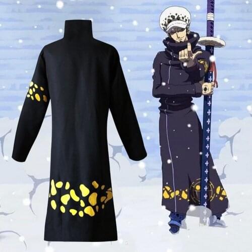 Boys one piece adult cosplay costume Anime dress 2 years later cosplay Trafalgar legal Death surgeon cosplay costume coat