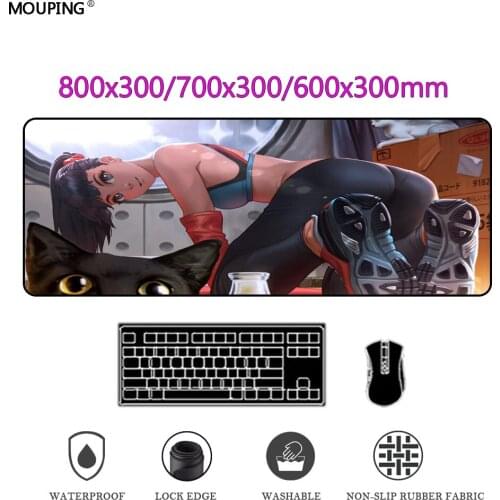 Anime Butt Mouse Pad with Butt Black Mouse Pad Role Game Keyboard Table Mat Carpet Gaming Laptop Table Mat 800x300 DropShipping