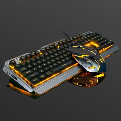 V1 6-Button 4000 DPI Mechanical Gaming Mouse + 104 Key USB Wired RGB LED Backlit 3 Color Switches Mechanical Gaming Keyboard Set