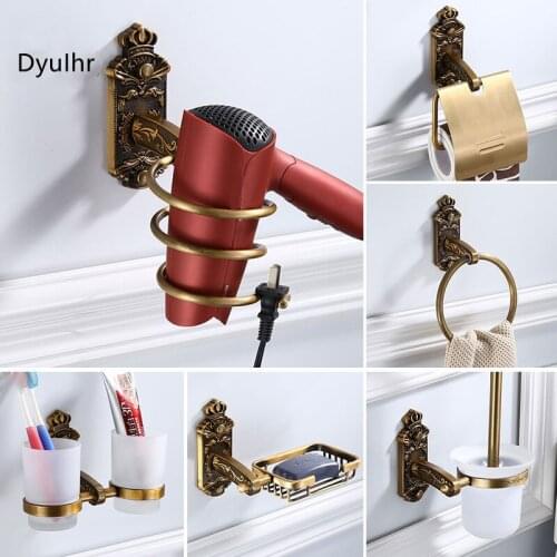 Bathroom Wall Mount All Antique Brushed Design Paper Roll Holder Toilet Gold Paper Holder Tissue Box Bathroom Accessories