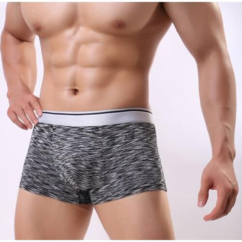 New mens pure cotton underwear mens boxers color cotton blended young boys in the waist boxers