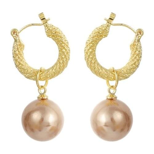 New Jewelry Fashion Simple Statement Simulation Pearl Lovely Temperament Earrings Female Wholesale Aretes De Mujer