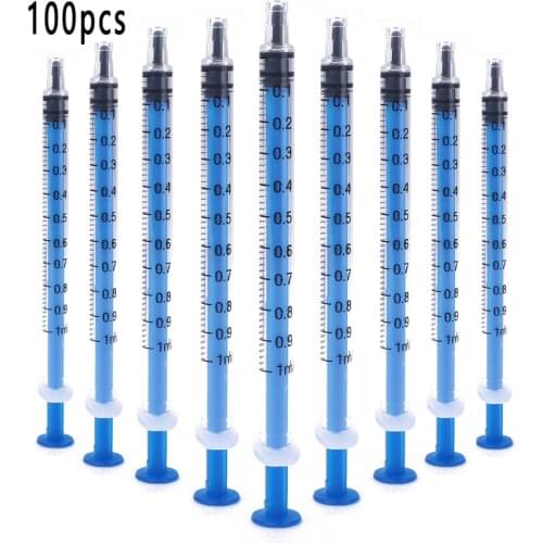 Disposable Plastic Syringe 1ml Syringes 1cc Without Needles For Lab and Industrial Dispensing Adhesives Glue, Non-Sterile