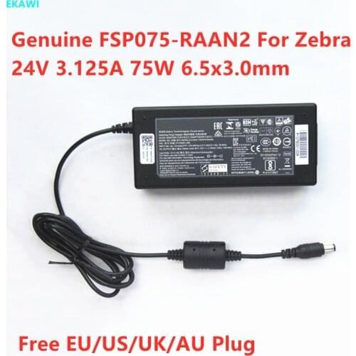 Genuine AC Adapter For Zebra FSP075-RAAN2 24V 3.125A 75W Power Supply P1076001-006 SAW-52-312524 Laptop Charger