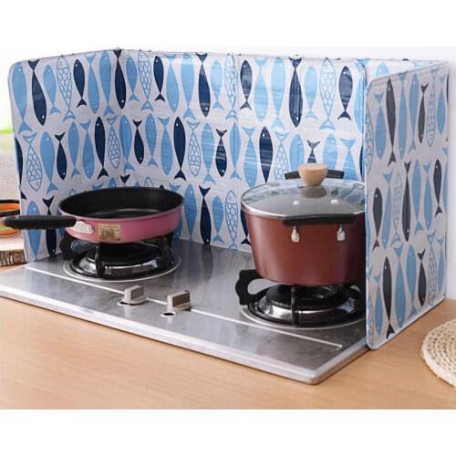 Colorful Kitchen Gas Stove Baffle Plate Aluminum Foil Insulation Board Cooking Hot Grease Splash Block Oil Tinfoil Easy To Clean