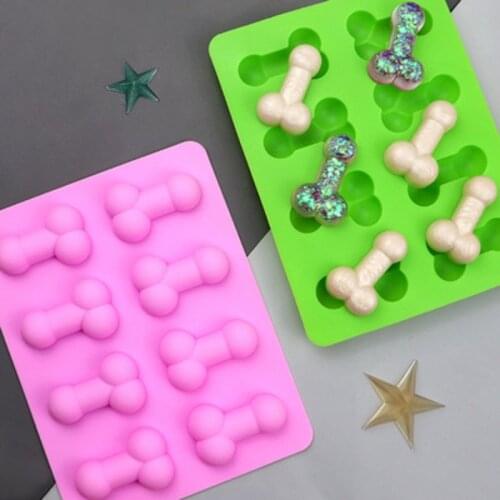 Sexy Penis Cake Mold Dick Ice Cube Tray Silicone Mold Soap Candle Moulds Sugar Craft Tools Chocolate Mould Mini Ice Cream Forms