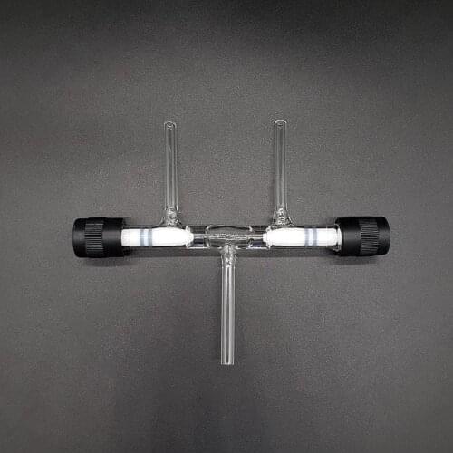 With tetrafluoroethylene high vacuum valve,Tee transfer connecting pipe,Double PTFE Vacuum Throttle Door