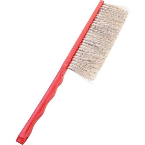 Beehive Cleaning Brush Plastic Red Handle Bee Soft Sweep Brush Single Row Horse Tail Hair Brushes Beekeeping Beekeeper Equipment