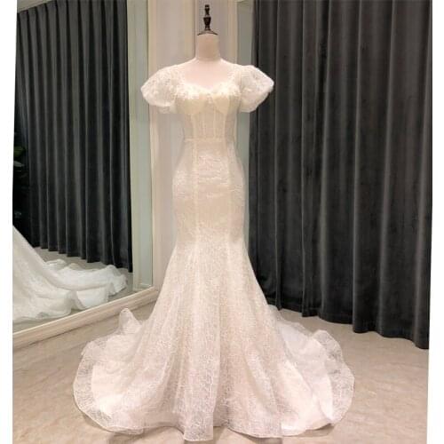 SL8143 elegant ivory wedding dress 2020 mermaid corset bride dresses lace wedding gowns for woman plus size bridal dresses