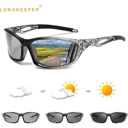 LongKeeper Photochromic Sunglasses Men Women Polarized Driving Chameleon Glasses Male Change Color Sun Glasses Sport Gafas UV400