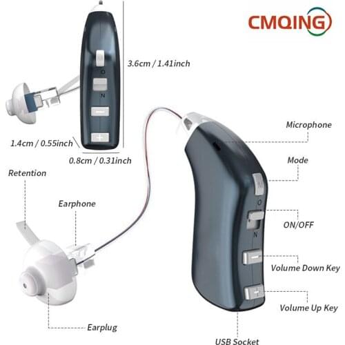 16 Channel Best Rechargeable Sound Amplifier Mini Hearing Aid Aids Device Adjustable Tone Personal Ear Care Tools High Quality