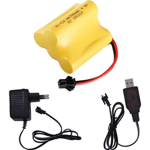 4.8V NI-CD Battery with USB charger For Rc toys Cars Boats Tanks Robots Guns toy accessories 700mah 4.8v AA Battery Pack SM Plug
