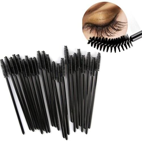 50Pcs/pack Eyelash Extension Disposable Eyebrow brush Mascara Wand Applicator Spoolers Eye Lashes Cosmetic Brushes makeup tools