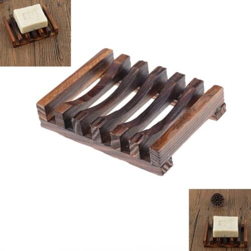 Natural Carbide Wood Soap Dish Wooden Soap Container Travel Wood Soap Box Shower Plate Bathroom Soap Holder
