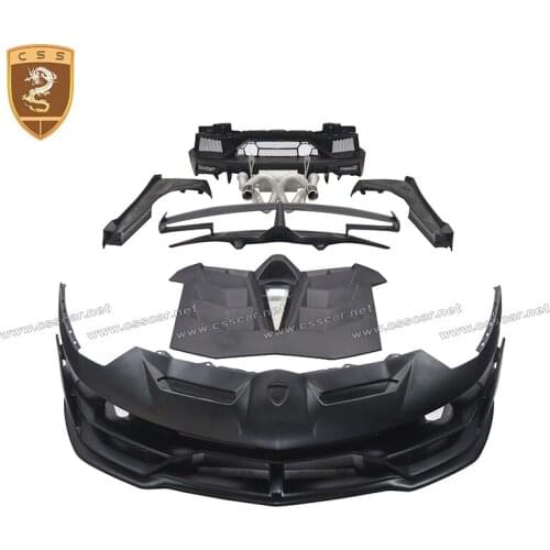 Carbon fiber FRP Trunk Spoiler Front Lip Rear Diffuser Side Skirts case For for Lamborghin LP700 SVJ Body Kit Bumper Guard