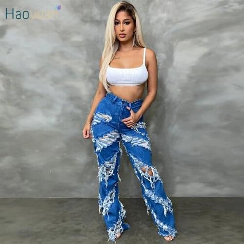 HAOYUAN Women's Straight Jeans