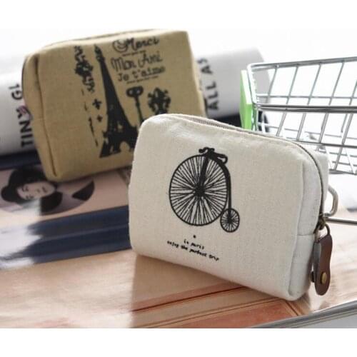 Vintage Classic Women Man Canvas Coin Purse Zip Wallet Small Mini Bag Case Pouch Holder Retro Money Bags Gift 2021 Coin Purse