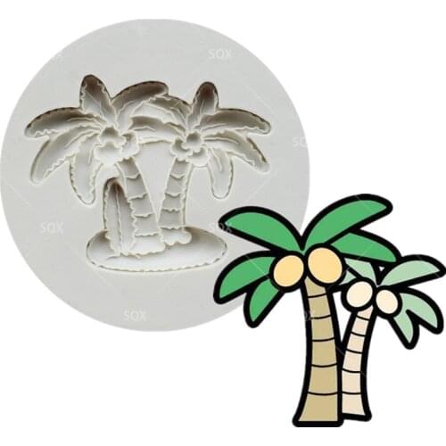 Coconut treeShaped Silicone Mold Fondant Mould Cake Decorating Baking Tools Kitchen Accessories SQ15149