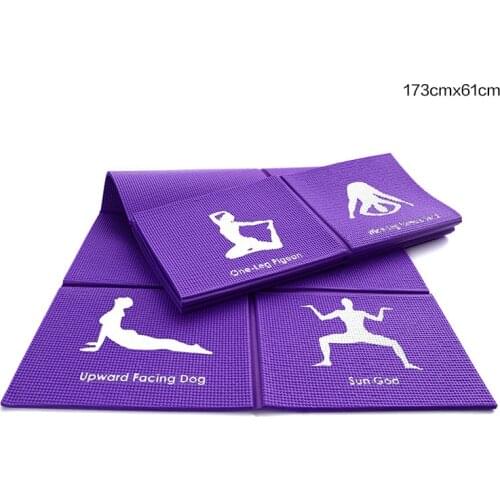 YOMER Yoga Mat 8mm Yoga Pads Fitness Mat PVC Material for Exercise Gymnastics Mats Fold Unique Design Fitness with Yoga Bag