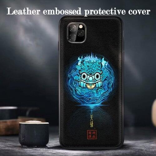 For iPhone 11 11 Pro 11 Pro Max XS Max XR 7 8 6 6s Plus Case Leather Embossed Protective Cover Case Shockproof Soft Back Funda