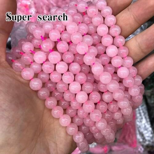 Wholesale Natural Rose Crystal Pink Quartz Stone Round Beads For Jewelry Making DIY Bracelet Necklace 4/6/8/10/12 mm Strand 15