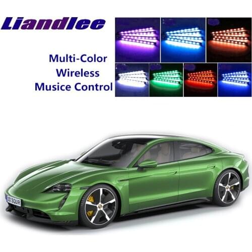 LiandLee Car Glow Interior Floor Decorative Seats Accent Ambient Neon light For Porsche Taycan