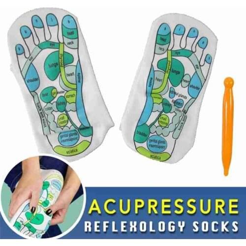 2021 New Acupressure Reflexology Socks Physiotherapy Massage Relieve Tired Feet Foot Point Sock Reflexology Socks Dropshipping