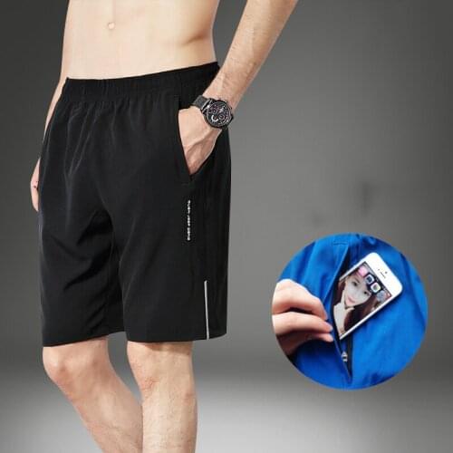 NEW 2021 Summer Active Casual loose Zipper pocket Shorts male breathable fitness thin quick drying Short trousers plus Size 7XL