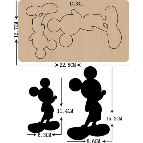 New Cartoon Wooden die Scrapbooking C-1341 Cutting Dies Multiple sizes