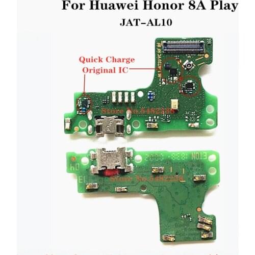 Original USB Charging Port Dock MIC Flex cable For Huawei Honor 8A Play JAT-AL10 Quick Charge Charger Plug With Microphone Board