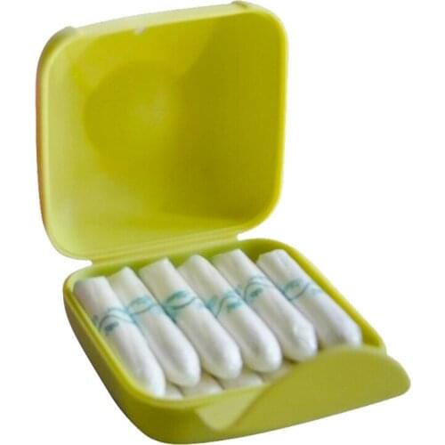 1 PCS Portable outdoor travel storage box woman tampon storage box cap tool set random color carrying bag