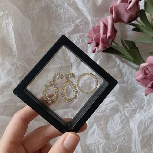 Transparent Jewelry box Creative Earrings Storage boxes Earrings necklace jewelry organizer Box Home Shop Organizer Decor