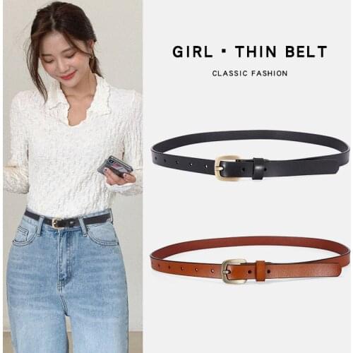 Belts For Men Boy Women Girl Lady Simple Versatile Fashion Black Tide Decoration Wide Belt With Jeans Student Thin Waistband