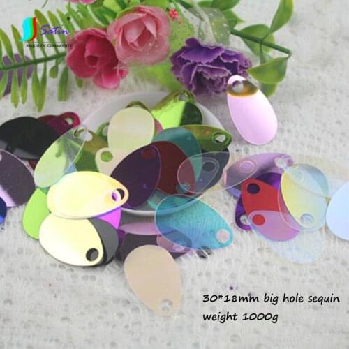 Sweater Wedding Dress Fashion Clothes Bag Pants Decoration Sew Colorful Egg Shape 1-Big Hole Oval Dance Diy Sequins A0648L