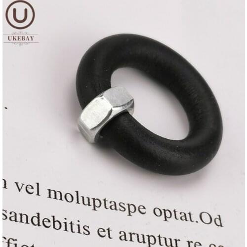 UKEBAY 2020 New Handmade Rubber Rings Elasticity Rope Black Ring Helix Circle Accessories Silicone Jewelry Punk Finger Ring
