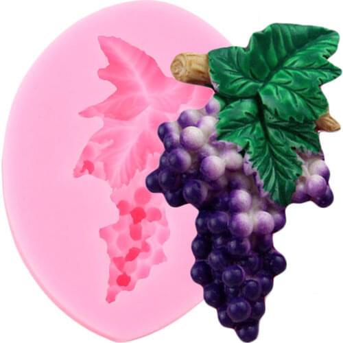 Grapes Silicone Molds Fruit Fondant Mold DIY Cake Decorating Tools Cupcake Topper Candy Resin Clay Chocolate Gumpaste Moulds