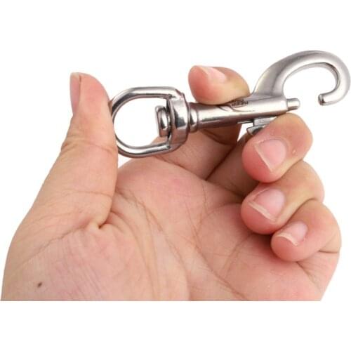 75/90/100MM 316 Stainless Steel Bolt Snap Hook Clip Diving Hook BCD Accessories Tools Diving Equipment