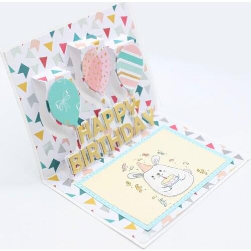 ZFPARTY Happy Birthday Metal Cutting Dies Stencils for DIY Scrapbooking/photo album Decorative Embossing DIY Paper Cards