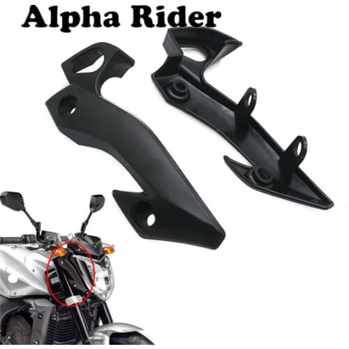 06-10 For Yamaha FZ1 Motorcycle Upper Bracket Left Right Side Headlight Fairing Black Cover FZ-1N FZ1N 2006 2007 2008 2009 2010