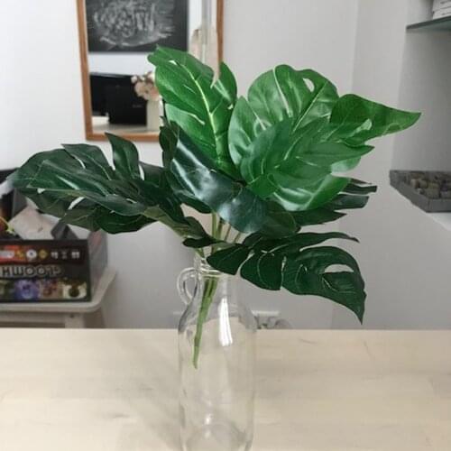 1Bouquet artificial plant leaves for house home decor fake green leaves Turtle Leaves summer Hawaii Garden party decoration