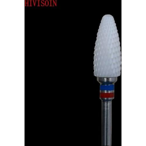 15 Pcs- White Zirconia Ceramic Dental Lab Burs - Bullet Shape -Cross cut (4601.060)