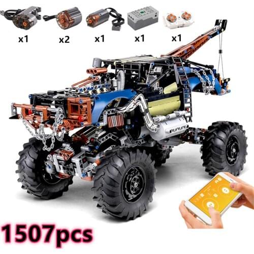 1507 PCS RC Bricks Car Truck Engineering Vehicle Building Blocks App Program Technical Remote Control Toys Kids Boys Gifts