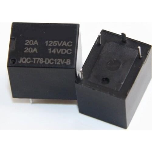 5pcs Relay 5V/12V/24V DC 20A Small Electromagnetic Relays T78 Automotive Relay 12v4 Foot