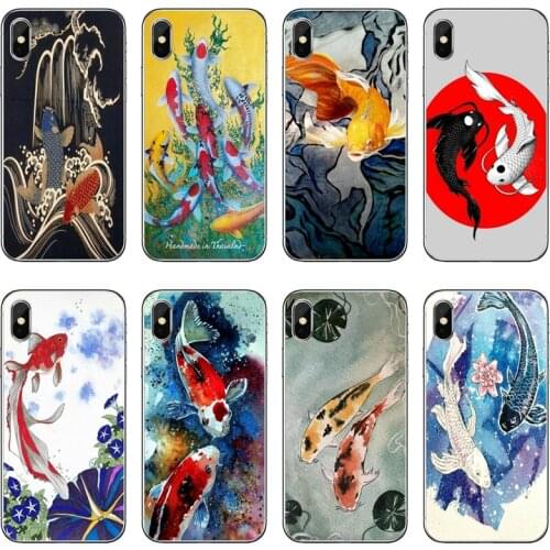 Watercolor Koi Fish Accessories Phone Case For Samsung Galaxy A71 A70 A60 A51 A50 A41 A40 A31 A30 A20E A21S A12 A10 A7 A5 A3
